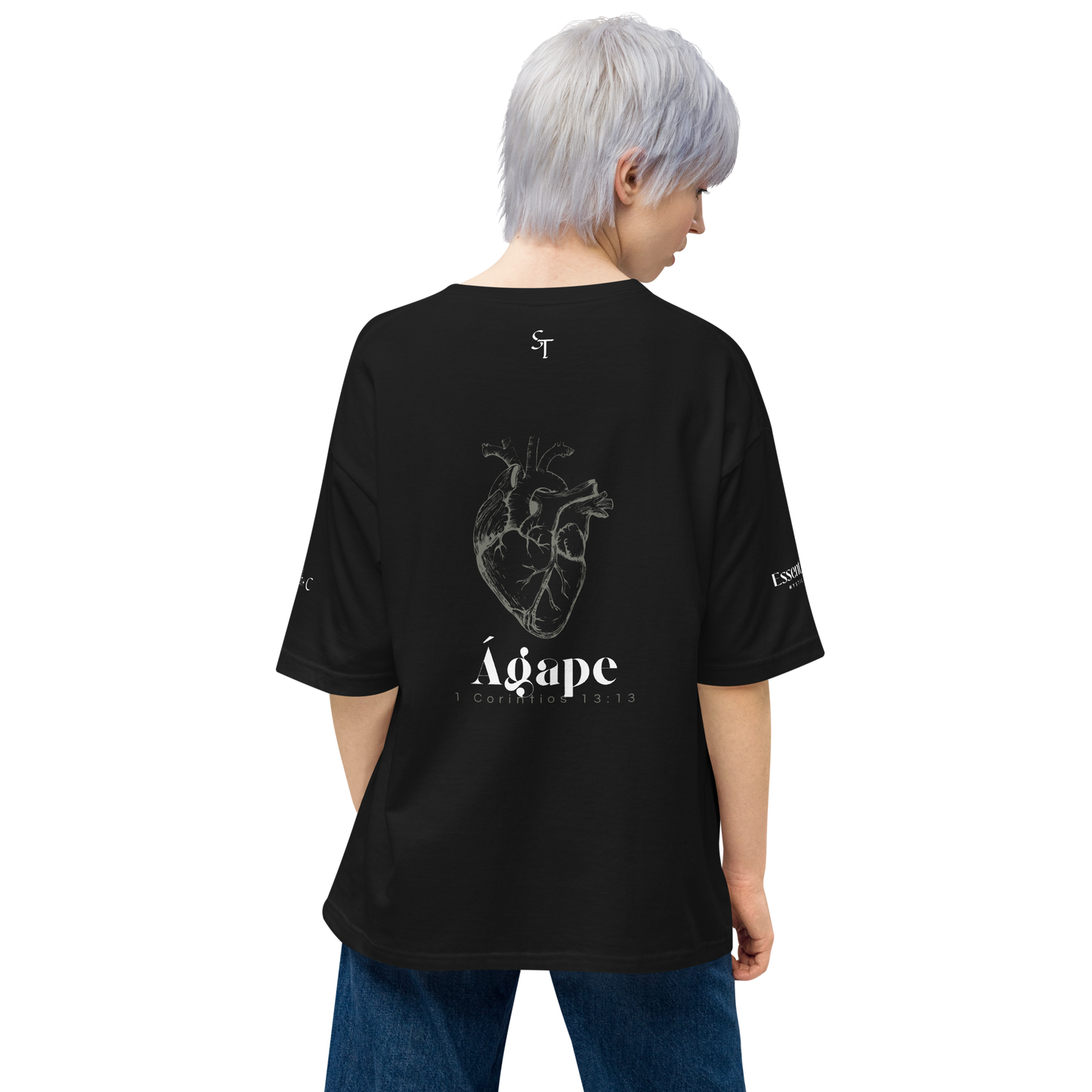 Ágape - Essentia Mystic - Camiseta Negra Oversize